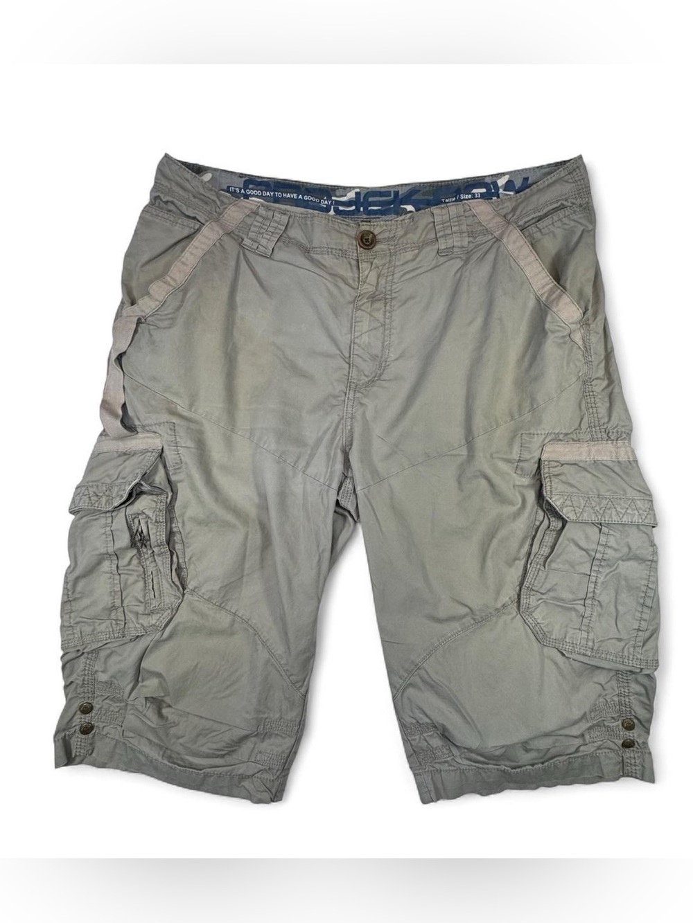 Projek Industries Cargo Shorts Size 33 Gray Gorpcore Hiking Outdoor